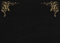 Black golden ornamental border background