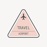 Pink airport sign vector