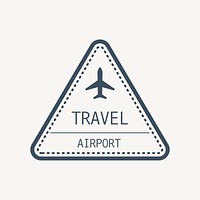 Triangle airport badge isolated design