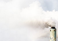 Air pollution background, white smoke