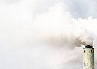 Air pollution background, white smoke