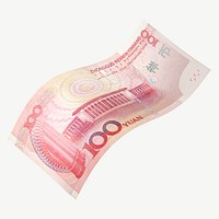 Chinese 100 yuan bank note collage element psd