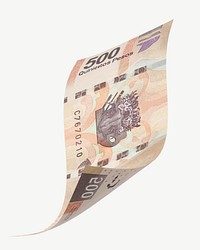 Mexican 500 pesos bank note, collage element psd