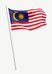 Flag of Malaysia collage element psd