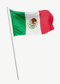 Flag of Mexico collage element psd