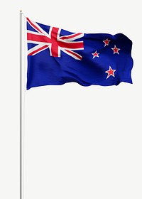 Flag of New Zealand collage element psd