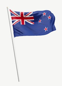 Flag of New Zealand collage element psd