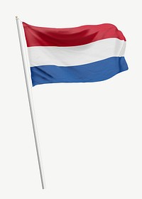 Flag of Netherlands collage element psd