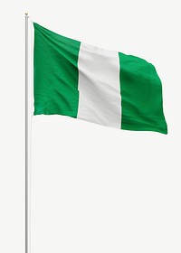 Flag of Nigeria collage element psd