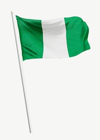 Flag of Nigeria collage element psd