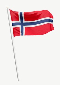 Flag of Norway collage element psd