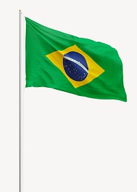 Brazilian flag on pole