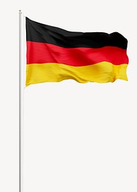 Flag of Germany on pole