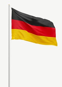 Flag of Germany on pole