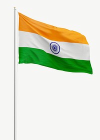 Flag of India collage element psd