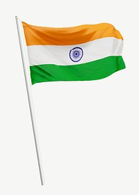 Flag of India collage element psd