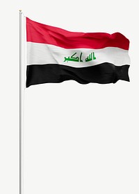 Flag of Iraq collage element psd