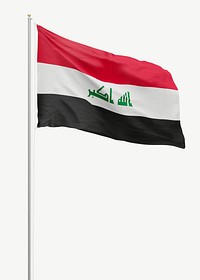 Flag of Iraq collage element psd