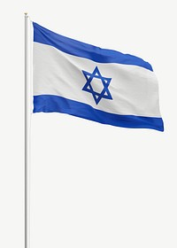 Flag of Israel collage element psd