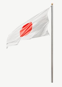 Flag of Japan collage element psd