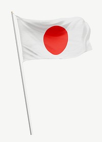 Flag of Japan collage element psd