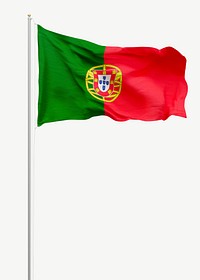 Flag of Portugal collage element psd