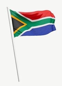 Flag of South Africa collage element psd