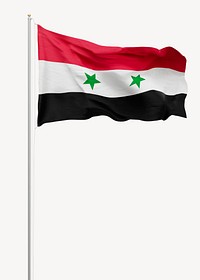 Flag of Syria on pole