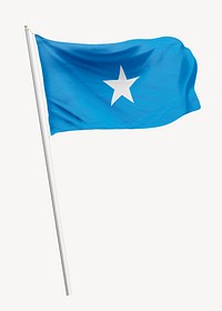 Flag of Somalia on pole