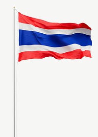 Flag of Thailand collage element psd