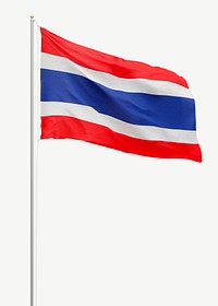 Flag of Thailand collage element psd