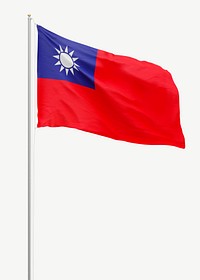 Flag of Taiwan collage element psd