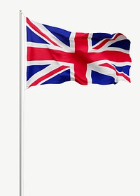 Flag of United Kingdom collage element psd