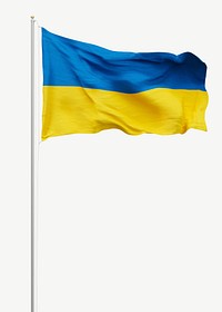 Flag of Ukraine collage element psd