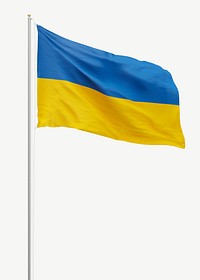 Flag of Ukraine collage element psd