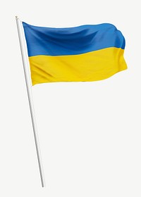 Flag of Ukraine collage element psd