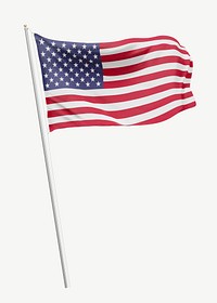 Flag of USA collage element psd