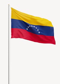 Flag of Venezuela on pole