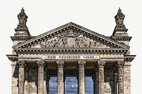 Reichstag building in Germany collage element psd