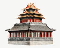 Forbidden City in China collage element psd