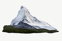 Zermatt mountain in Switzerland collage element psd