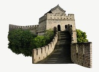 The Great Wall of China collage element psd