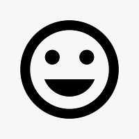 Smiling face icon collage element vector