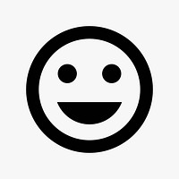 Smiling face icon collage element vector