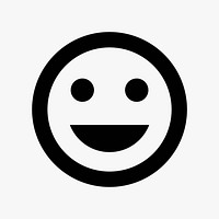 Smiling face icon collage element vector