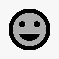 Smiley grey  icon collage element vector