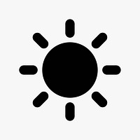 Black sun  icon collage element vector