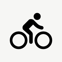 Bicycling  icon collage element psd
