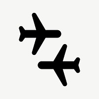 Airplanes  icon collage element psd