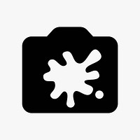 Splashed white ink  icon collage element vector